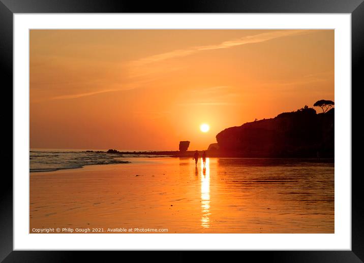 Sunset in Portugal Framed Mounted Print by Philip Gough