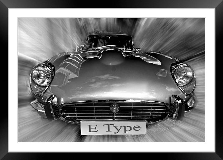 E-type Jag Framed Mounted Print by Nathan Wright