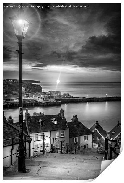 Whitby Abbey Steps Print by K7 Photography