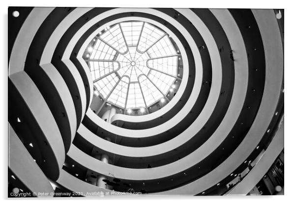 The Guggenheim Museum Atrium & Roof Acrylic by Peter Greenway
