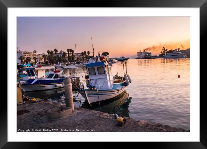 Sunrise over the harbour  Framed Mounted Print by Kevin Hellon