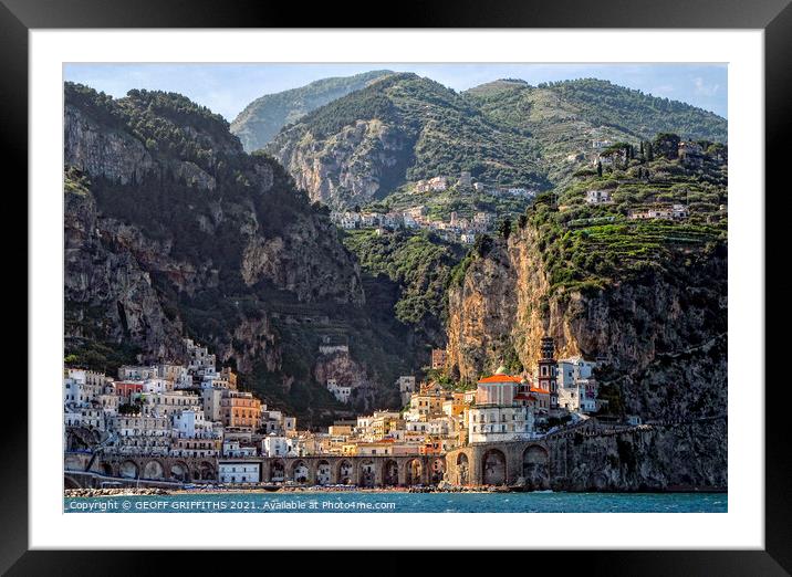 Atrani Italy Framed Mounted Print by GEOFF GRIFFITHS