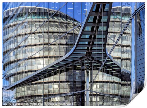 City Hall reflection London Print by GEOFF GRIFFITHS