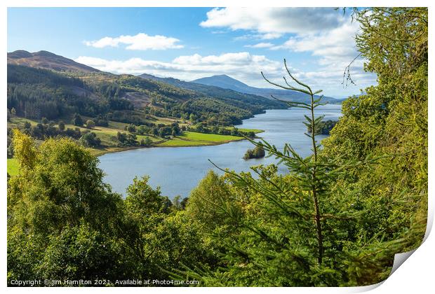 Majestic Queen's View of Loch Tummel Print by jim Hamilton