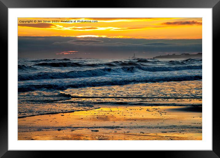 December sunrise over the North Sea Framed Mounted Print by Jim Jones