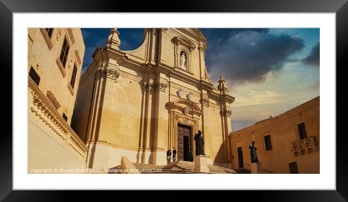 Cathedral of the Assumption in Victoria on Gozo. M Framed Mounted Print by Travel and Pixels 