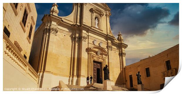 Cathedral of the Assumption in Victoria on Gozo. M Print by Stuart Chard