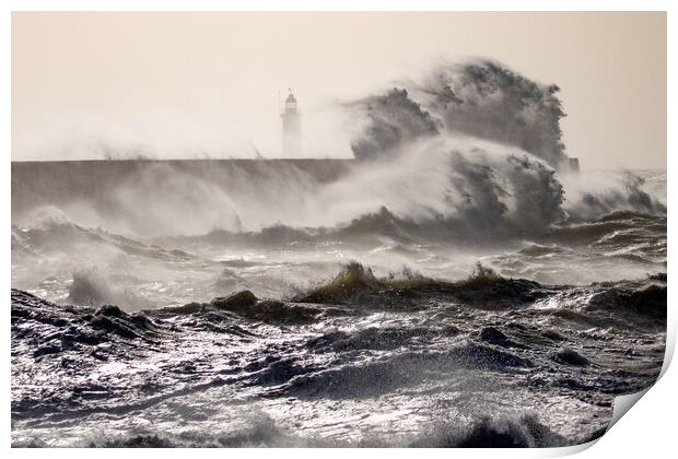 Storm at Newhaven Print by Andy Dow