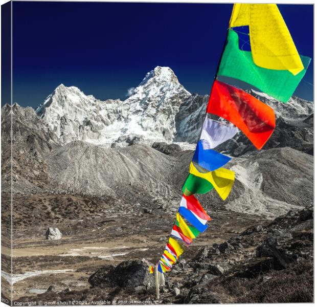 Ama Dablam, II  Canvas Print by geoff shoults