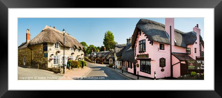 Panoramic view of Shanklin, Isle of Wight Framed Mounted Print by Justin Foulkes