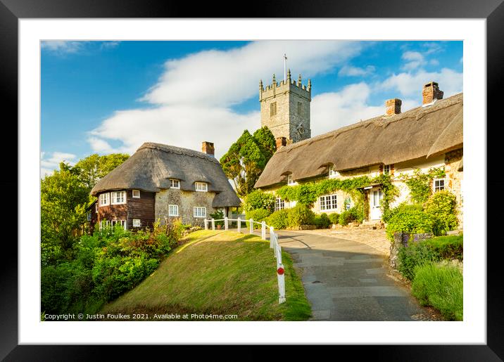 Godshill, Isle of Wight Framed Mounted Print by Justin Foulkes