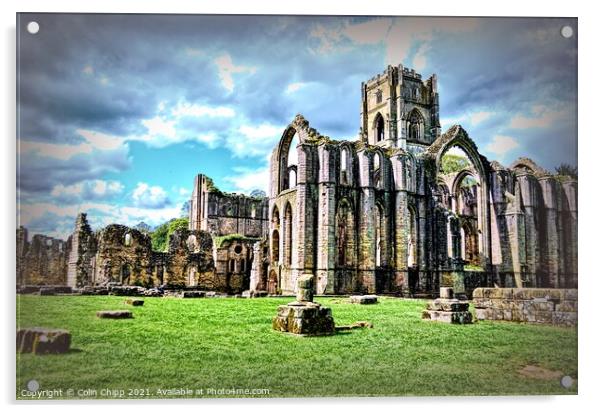 Abbey ruins Acrylic by Colin Chipp