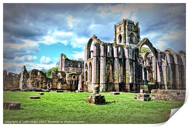 Abbey ruins Print by Colin Chipp