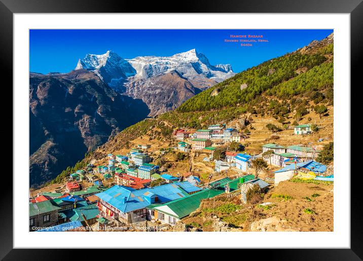 Namche Bazaar Framed Mounted Print by geoff shoults