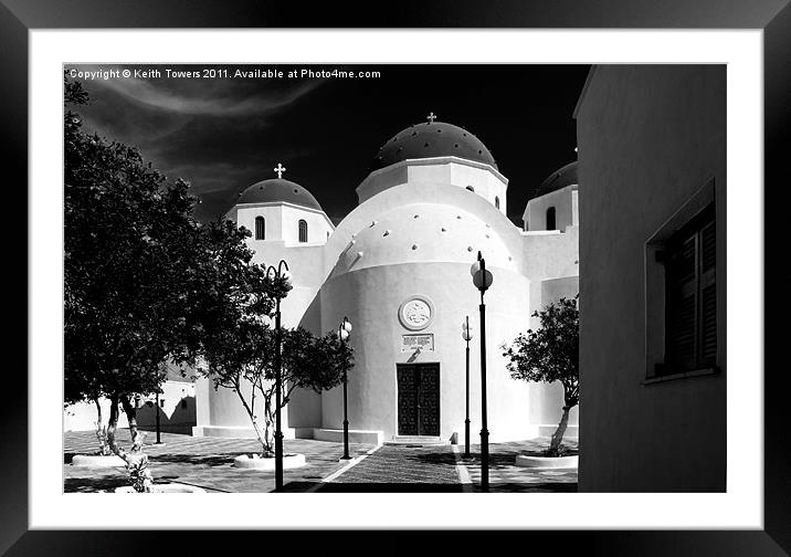 Timiou Stavrou, Santorini, Canvases & Prints Framed Mounted Print by Keith Towers Canvases & Prints