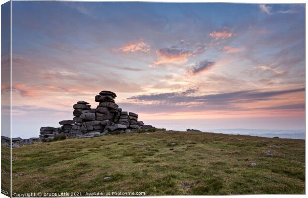 Great Staple Tor at Dusk Canvas Print by Bruce Little