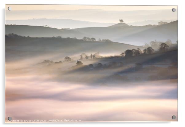 Marshwood Vale Fog Acrylic by Bruce Little