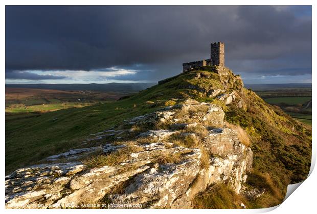 Brooding Brentor Print by Bruce Little