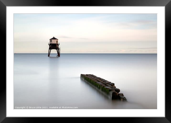 Serene Low Lighthouse at Dovercourt Framed Mounted Print by Bruce Little