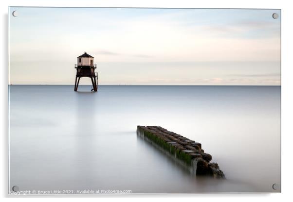 Serene Low Lighthouse at Dovercourt Acrylic by Bruce Little
