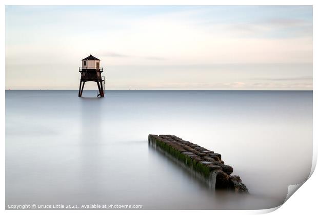 Serene Low Lighthouse at Dovercourt Print by Bruce Little