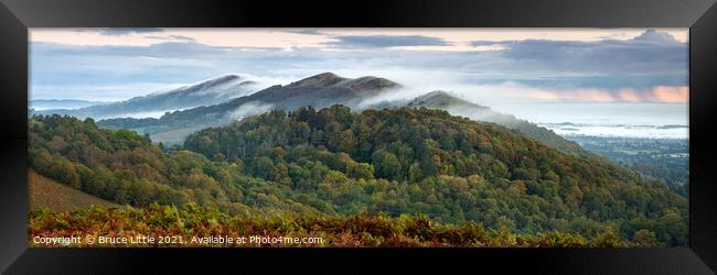 Malvern Hills Panorama Framed Print by Bruce Little