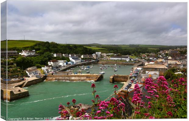 Porthleven, Harbour, Cornwall Canvas Print by Brian Pierce