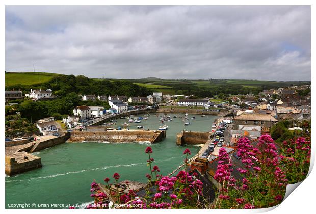 Porthleven, Harbour, Cornwall Print by Brian Pierce