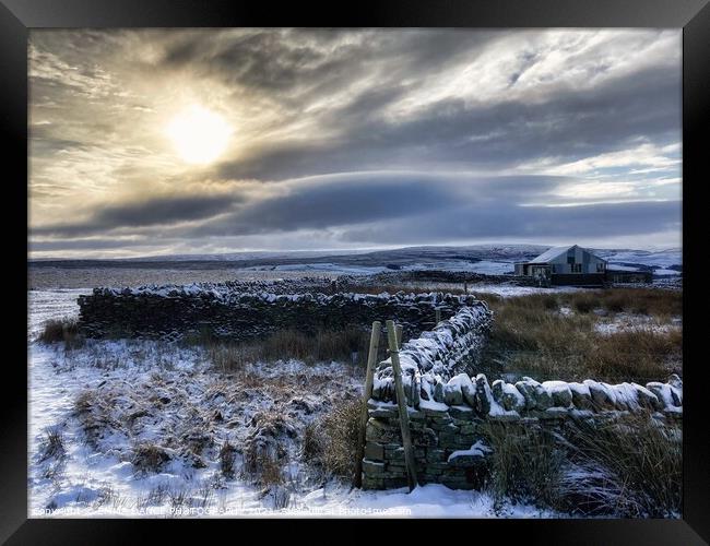 The hills above Stanhope in Weardale Framed Print by EMMA DANCE PHOTOGRAPHY