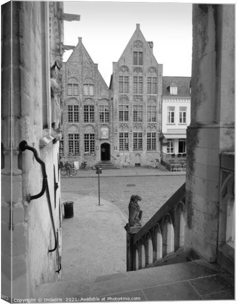 View from Damme Town Hall, Flanders, Belgium Canvas Print by Imladris 