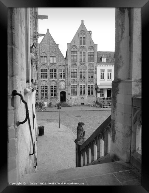 View from Damme Town Hall, Flanders, Belgium Framed Print by Imladris 