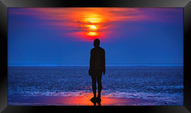 Iron man sunset Framed Print by Kevin Elias