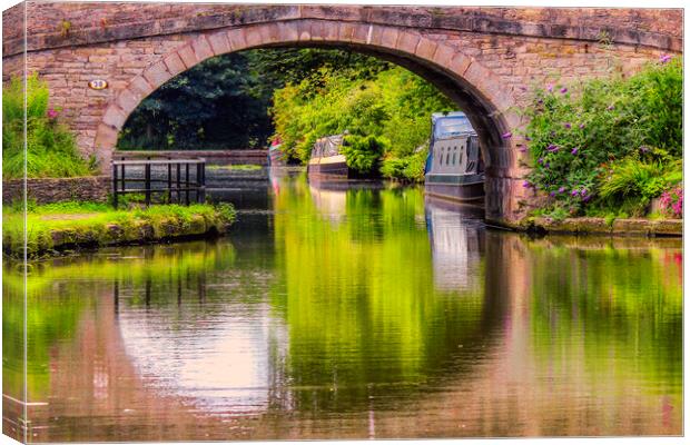 Canal reflections Canvas Print by Kevin Elias