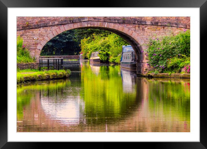Canal reflections Framed Mounted Print by Kevin Elias