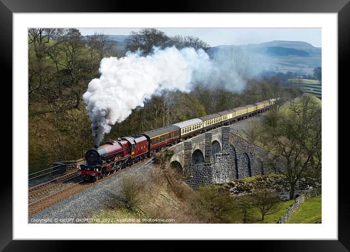 6201 'Princess Elizabeth' steam train Framed Mounted Print by GEOFF GRIFFITHS