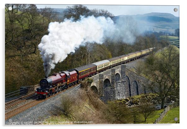 6201 'Princess Elizabeth' steam train Acrylic by GEOFF GRIFFITHS