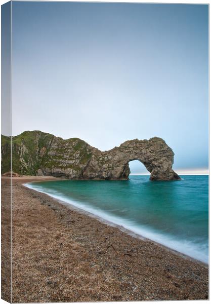 Majestic Durdle Door - Nature's Coastal Wonder Canvas Print by Graham Custance