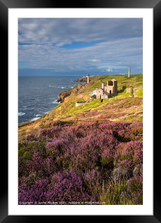 Levant Mine near St Just, Cornwall Framed Mounted Print by Justin Foulkes