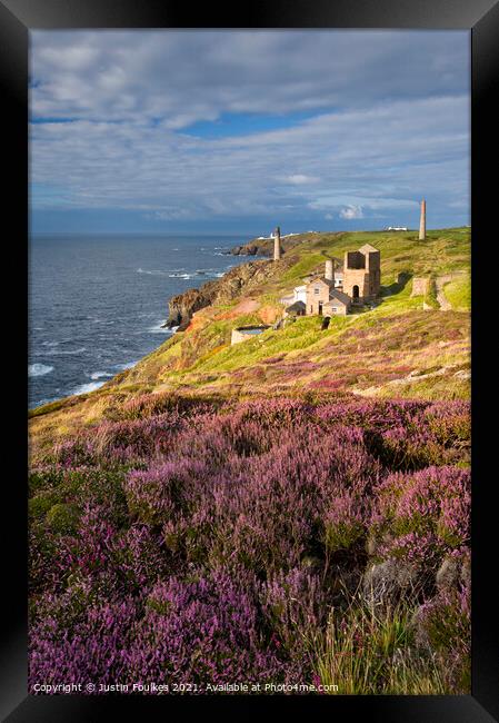 Levant Mine near St Just, Cornwall Framed Print by Justin Foulkes