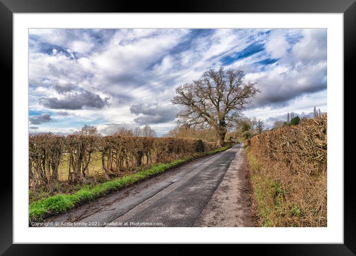 Country Road Take Me Home Framed Mounted Print by Adele Loney