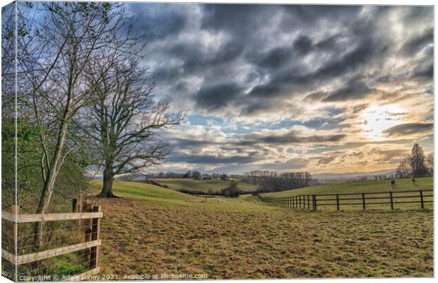 Gathering Storm over Herefordshire Canvas Print by Adele Loney