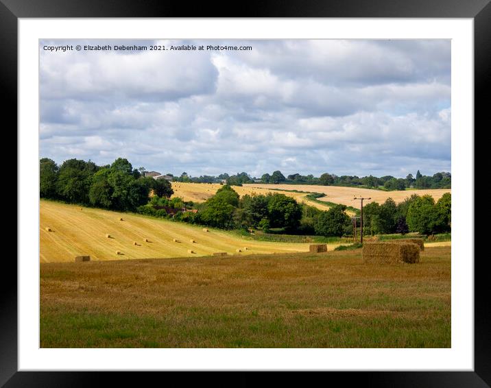 Fields After Harvest Framed Mounted Print by Elizabeth Debenham