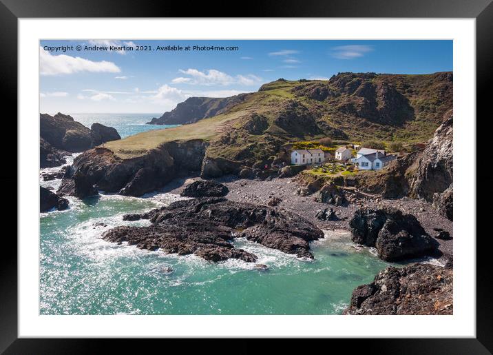 Kynance Cove, Cornwall Framed Mounted Print by Andrew Kearton