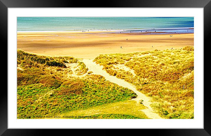 Follow The Path To The Beach Framed Mounted Print by Peter F Hunt