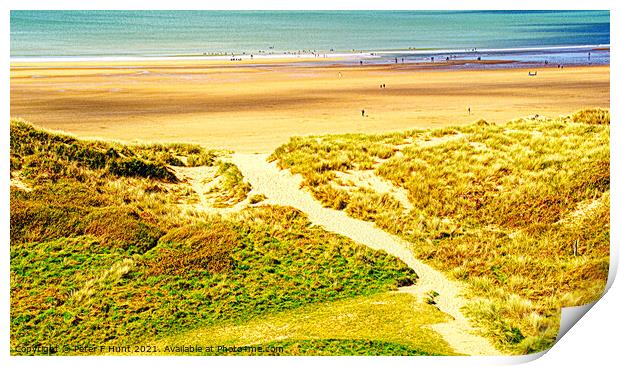 Follow The Path To The Beach Print by Peter F Hunt