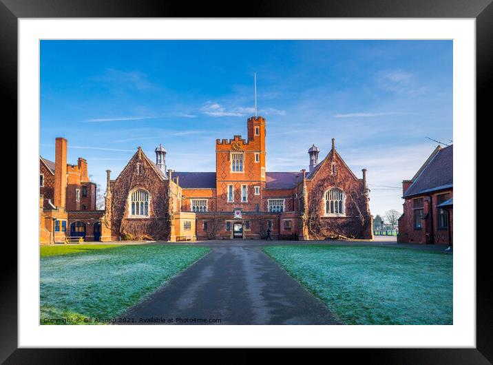 View of Loughborough Grammar School quadrangle. Framed Mounted Print by Bill Allsopp