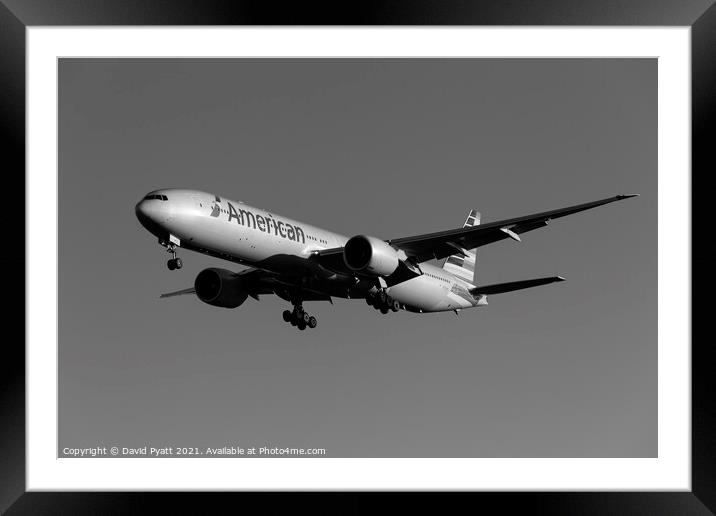 American Airlines Boeing 777-323      Framed Mounted Print by David Pyatt