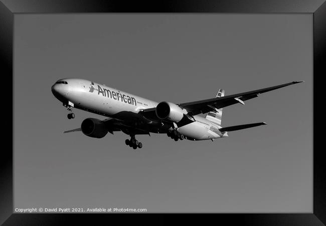American Airlines Boeing 777-323      Framed Print by David Pyatt