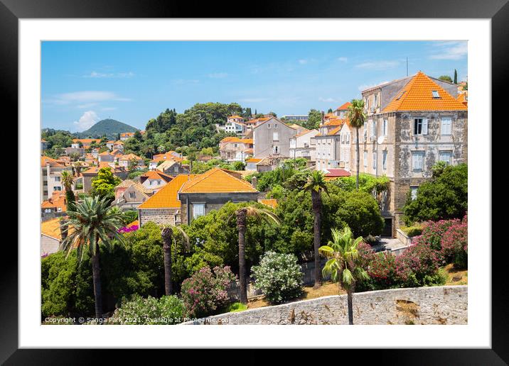 Summer of Dubrovnik Framed Mounted Print by Sanga Park