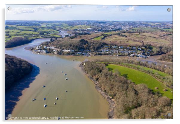 Aerial photograph of Malpus, Truro, Cornwall, England Acrylic by Tim Woolcock